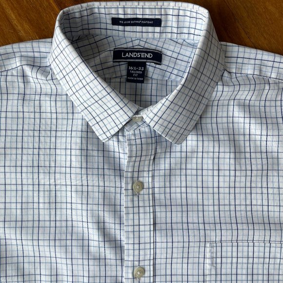 Lands' End Men's No Iron Supima Cotton Dress Shirt - Picture 3 of 8